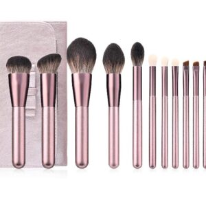 Champagne rose gold makeup brushes
