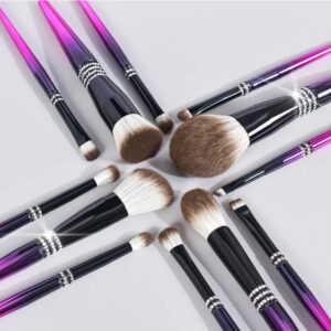 Rhinestone Fuchsia makeup brushes