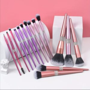 Rhinestone Colorful Makeup Brushes
