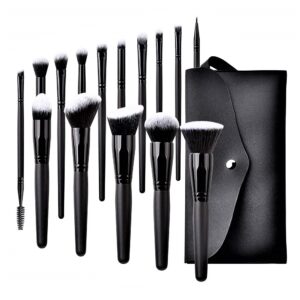 black kabuki Makeup brushes.