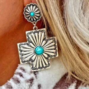 Turquoise Bohemian Western Earrings